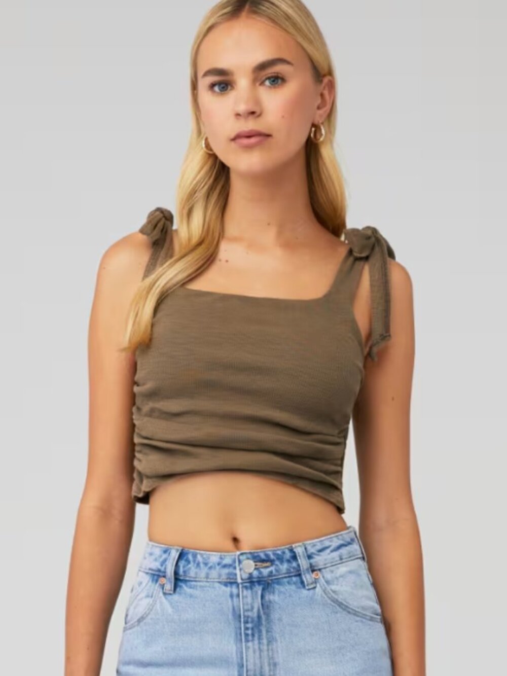 Free People Boulevard Tie Shoulder Tank Top
